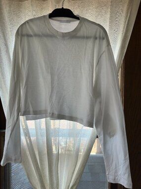 White Long Sleeved Wardrobe NYC top